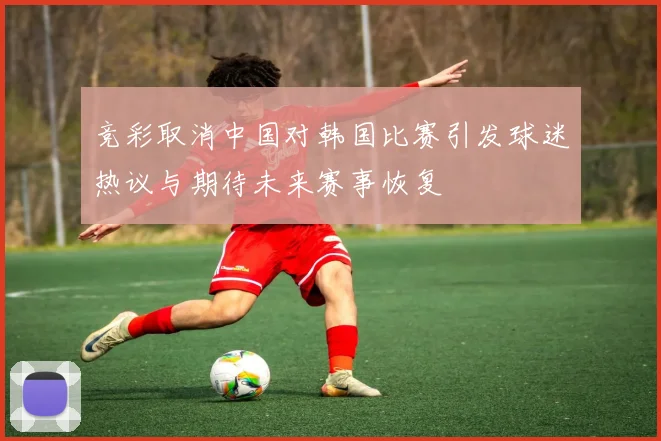 竞彩取消中国对韩国比赛引发球迷热议与期待未来赛事恢复